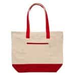 Custom 12 Oz. Cotton Canvas Zippered Tote Bag with logo - 1