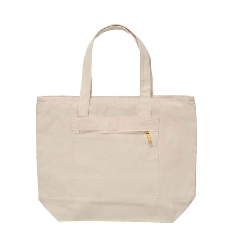 Custom 12 Oz. Cotton Canvas Zippered Tote Bag with logo - 2