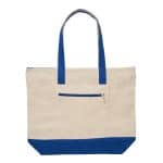 Custom 12 Oz. Cotton Canvas Zippered Tote Bag with logo - 4