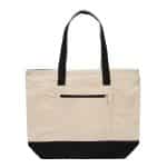 Custom 12 Oz. Cotton Canvas Zippered Tote Bag with logo - 5