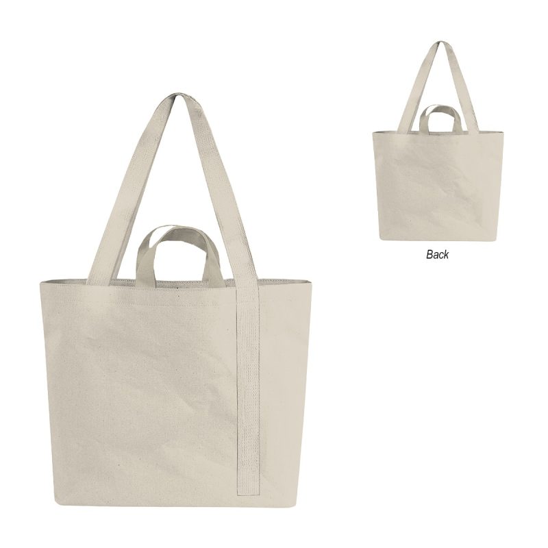 Custom 14 Oz. Recycled Mono-strap Canvas Tote Bag with logo - 1