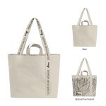 Custom 14 Oz. Recycled Mono-strap Canvas Tote Bag with logo