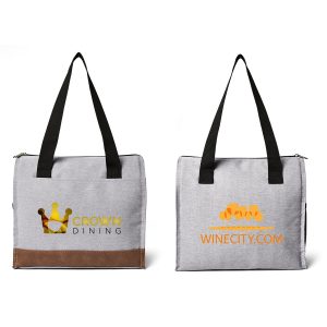 Custom Asher 12-Can Cooler Tote Bag with logo
