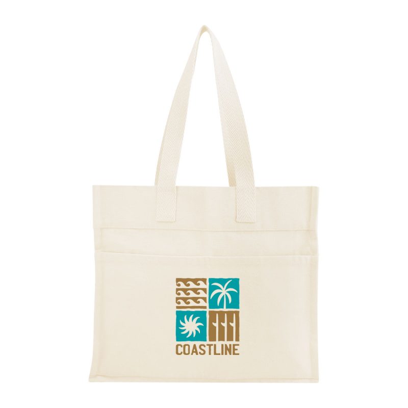 Custom Aware™ 4 Oz. Recycled Cotton Tote Bag with logo - 5