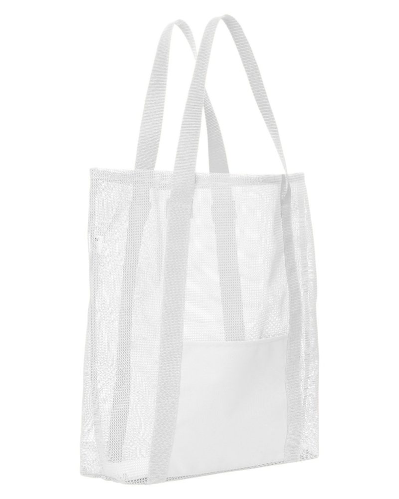 Custom Belle Mare Beach Mesh Tote Bag with logo - 3