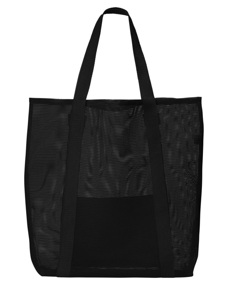 Custom Belle Mare Beach Mesh Tote Bag with logo - 5