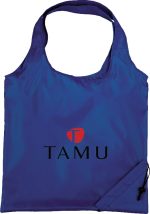 Custom Bungalow Foldaway Shopper Tote Bag with logo - 5