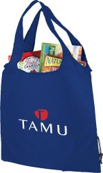 Custom Bungalow Foldaway Shopper Tote Bag with logo - 6