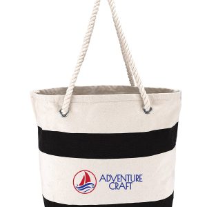 Custom Cotton Resort Tote Bag with Rope Handle with logo