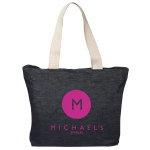 Custom Denim Tote Bag with logo