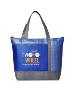Custom Hexagon Pattern Non-Woven Cooler Tote Bag with logo