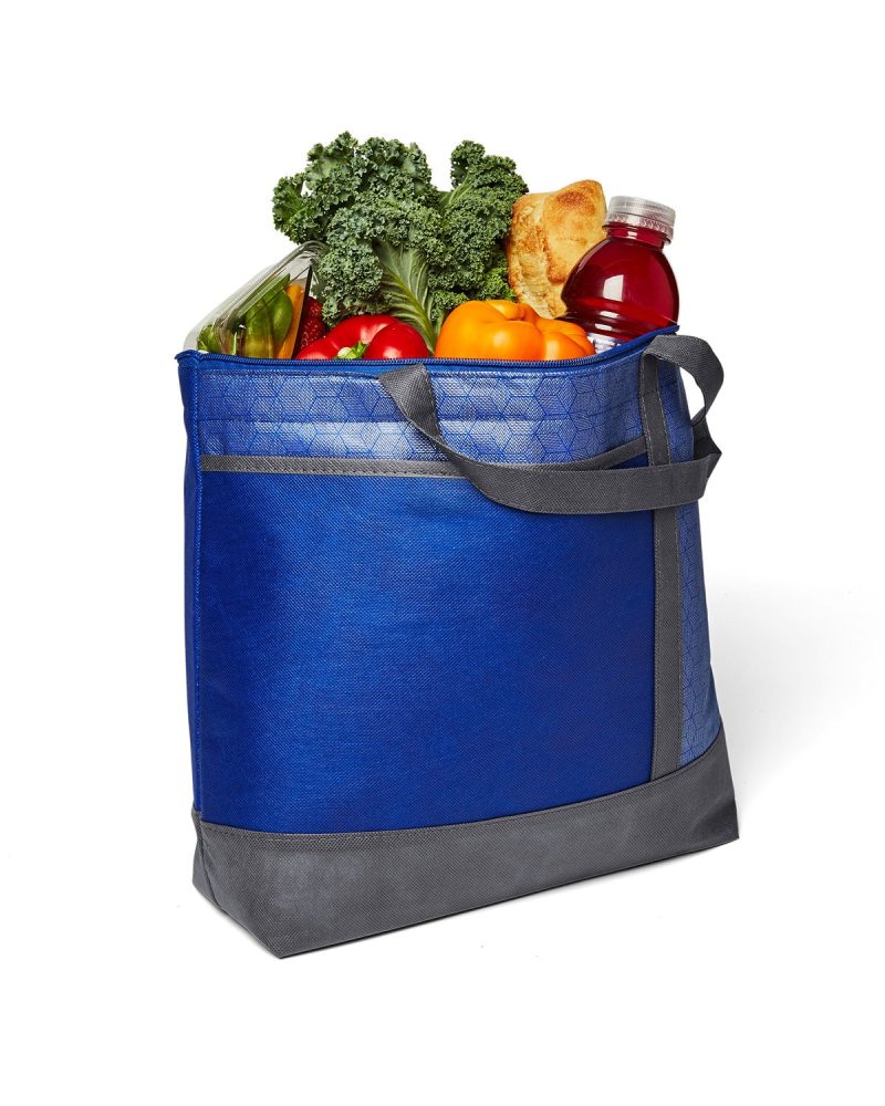 Custom Hexagon Pattern Non-Woven Cooler Tote Bag with logo - 3