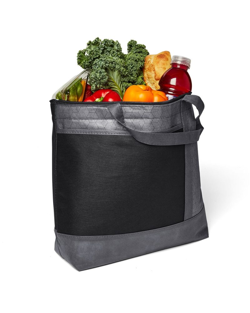 Custom Hexagon Pattern Non-Woven Cooler Tote Bag with logo - 7