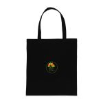 Custom Impact AWARE™ Recycled Cotton Tote w/Bottom 145g - Black with logo