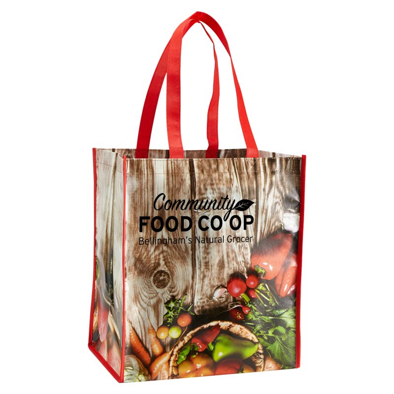 Custom Laminated Grocery Tote with logo - 2