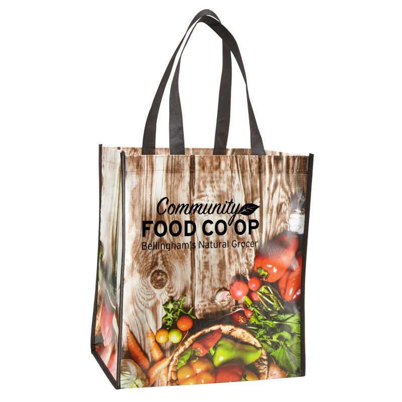 Custom Laminated Grocery Tote with logo - 3