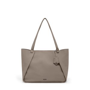 Custom Tumi Georgica Valorie Tote Bag - Taupe with logo