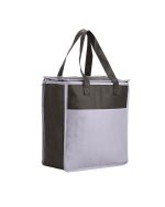 Custom Two-Tone Flat Top Insulated Non-Woven Shopping Tote Bag with logo - 4
