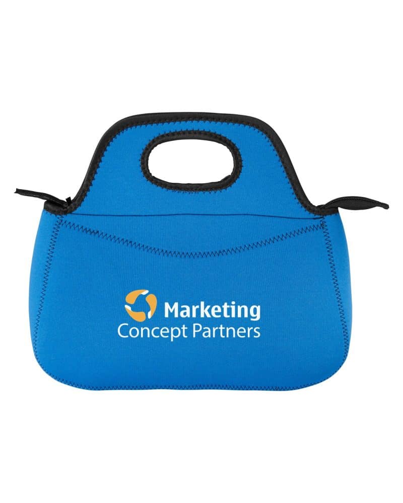 Custom Zippered Neoprene Lunch Cooler Tote Bag with logo