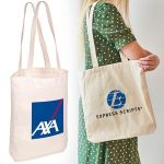 Custom Cotton Tote Bag w/Gusset 14"x17" with logo