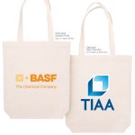 Custom Cotton Tote Bag w/Gusset 14"x17" with logo - 2