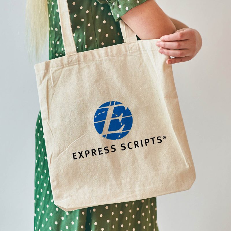 Custom Cotton Tote Bag w/Gusset 14"x17" with logo - 3