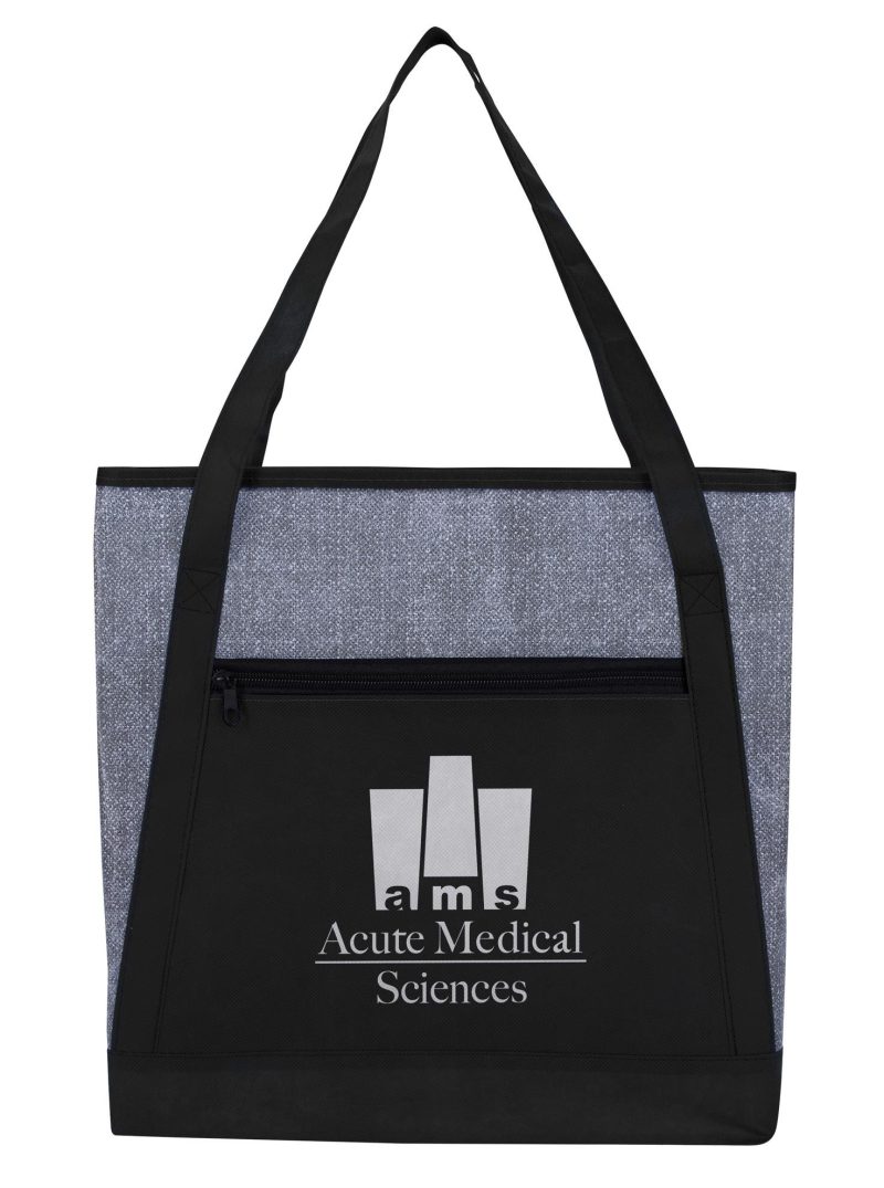 Custom Good Value™ Heathered RPET Non-Woven Tote with logo - 1