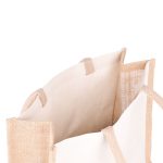 Custom Jute Cotton Tote w/Webbing Handle with logo - 4
