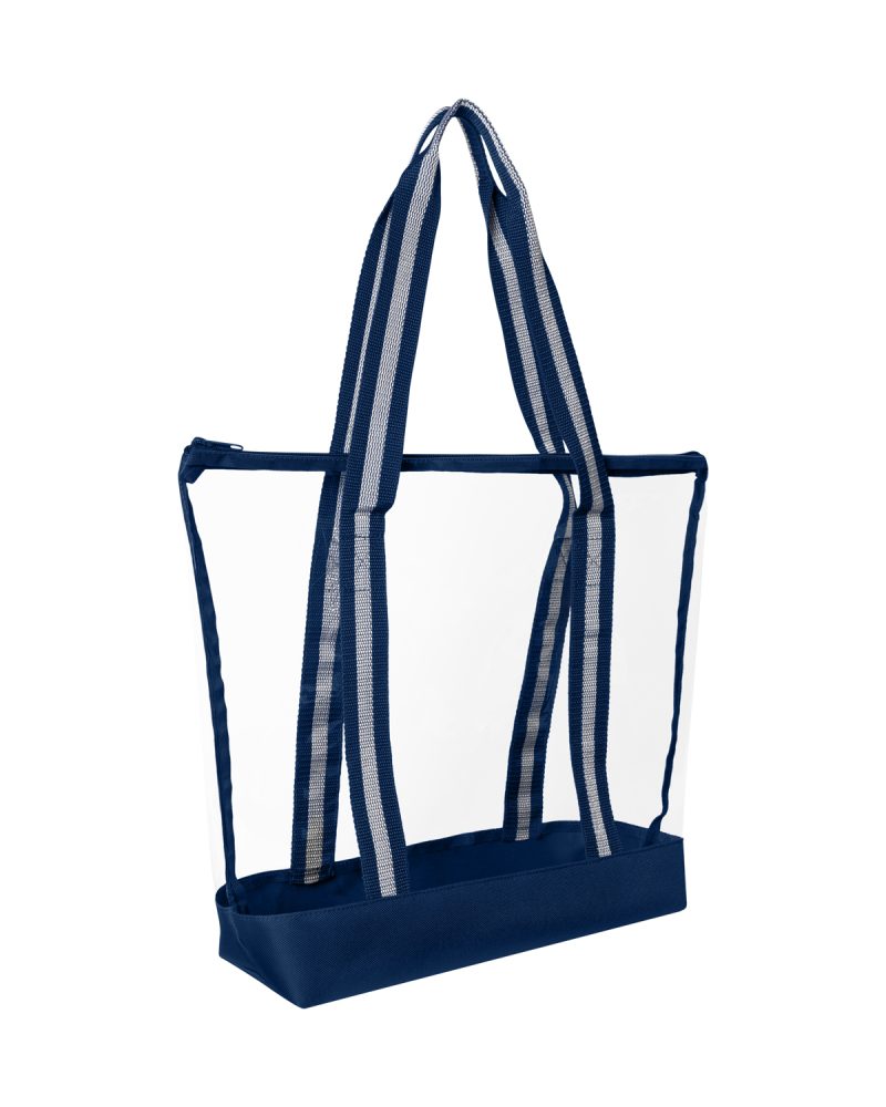 Custom All Access Clear Tote Bag with Zipper with logo - 3