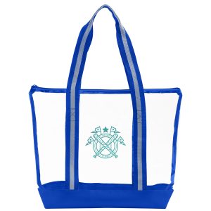 Custom All Access Clear Tote Bag with Zipper with logo