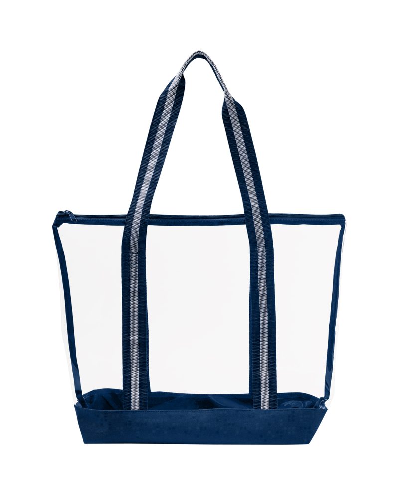 Custom All Access Clear Tote Bag with Zipper with logo - 4