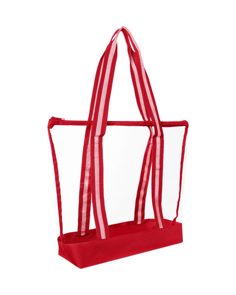 Custom All Access Clear Tote Bag with Zipper with logo - 5