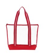 Custom All Access Clear Tote Bag with Zipper with logo - 6