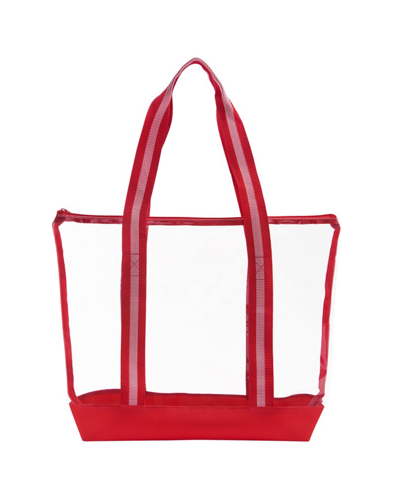 Custom All Access Clear Tote Bag with Zipper with logo - 6