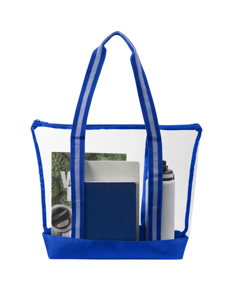 Custom All Access Clear Tote Bag with Zipper with logo - 8