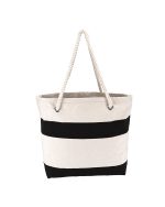 Custom Cotton Resort Tote Bag with Rope Handle with logo - 2