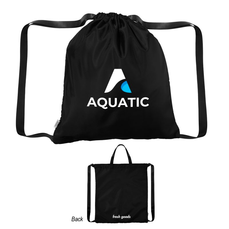 Custom Fresh Goods Joel Rpet Drawstring Tote Bag with logo - 3