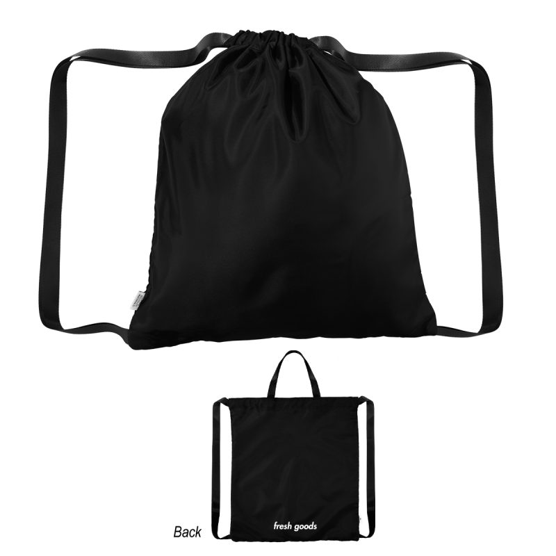 Custom Fresh Goods Joel Rpet Drawstring Tote Bag with logo - 4
