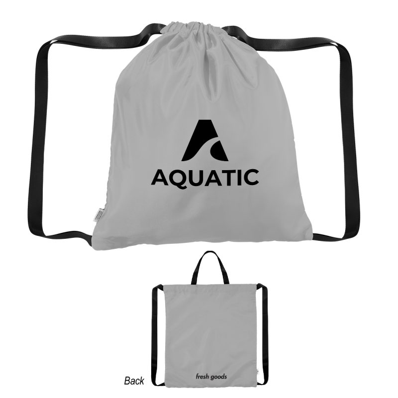 Custom Fresh Goods Joel Rpet Drawstring Tote Bag with logo - 6