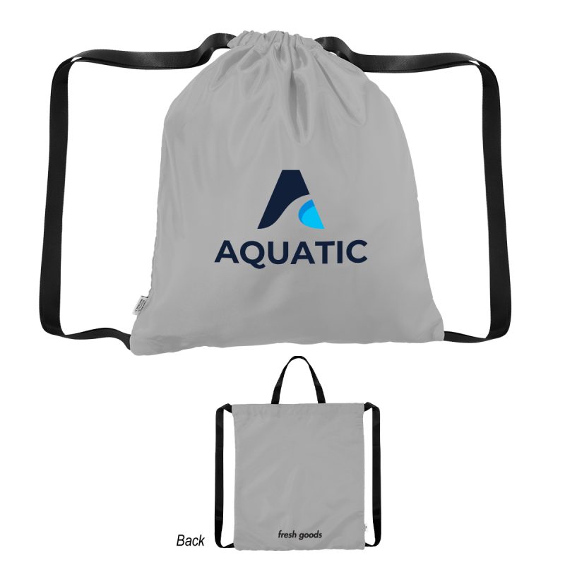 Custom Fresh Goods Joel Rpet Drawstring Tote Bag with logo - 7