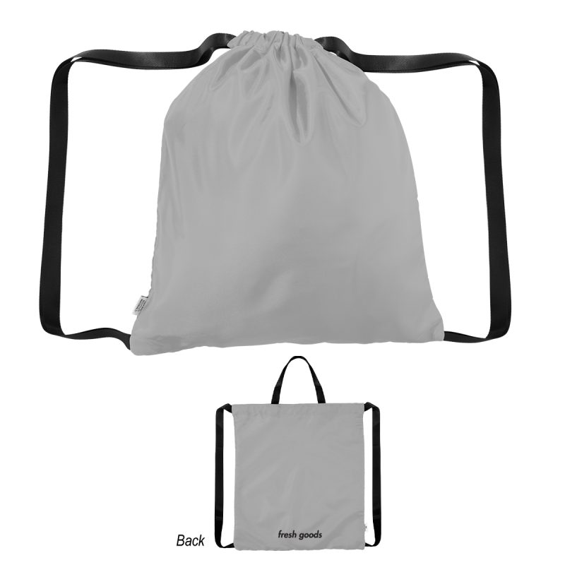 Custom Fresh Goods Joel Rpet Drawstring Tote Bag with logo - 8