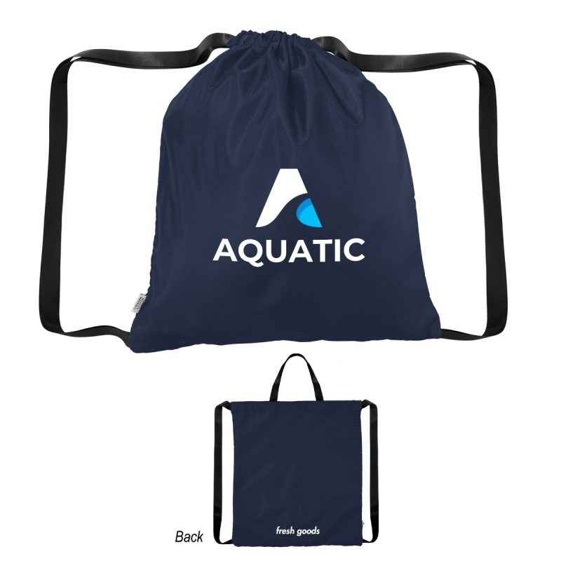 Custom Fresh Goods Joel Rpet Drawstring Tote Bag with logo - 9