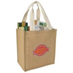 Custom Good Value™ Jute Grocery Tote with logo