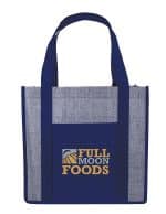 Custom Good Value™ Laminated Heathered Non-Woven Grocery Tote with logo - 2