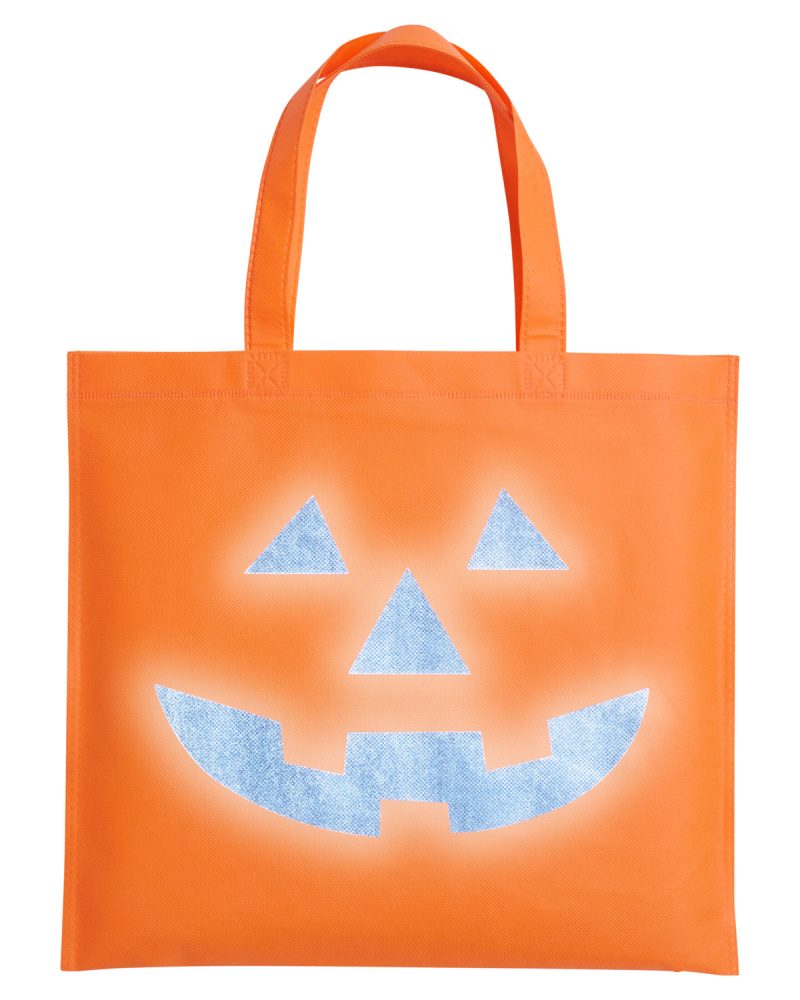 Custom Halloween Pumpkin Reflective Tote Bag with logo - 3