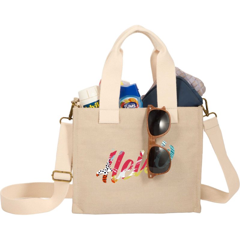 Custom London Small Recycled Shopper Tote with logo - 3