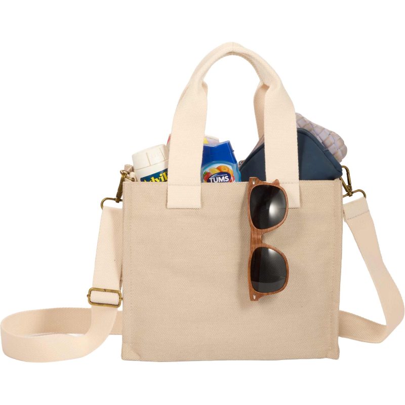 Custom London Small Recycled Shopper Tote with logo - 5