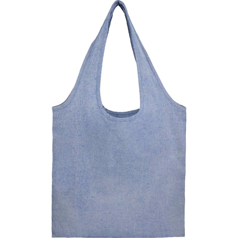 Custom Recycled 5oz Cotton Twill Shopper Tote with logo - 6