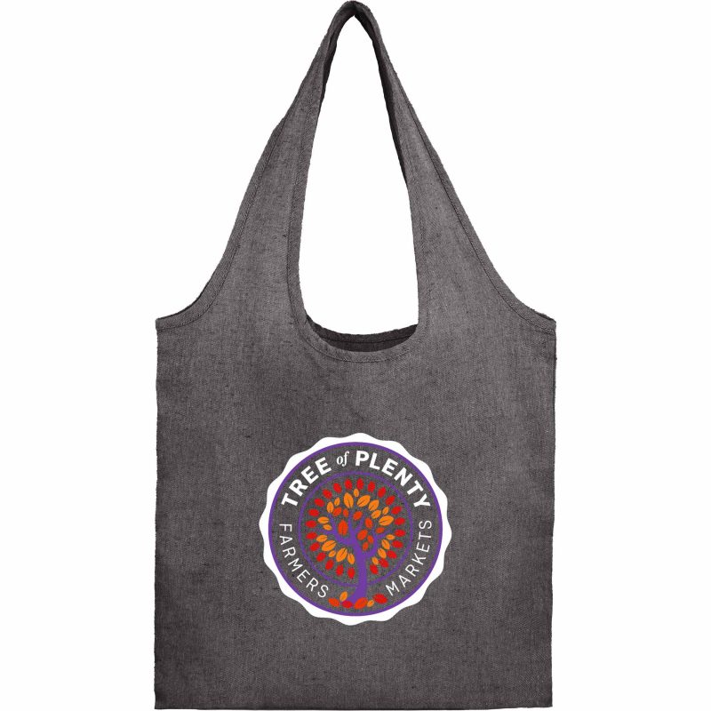 Custom Recycled 5oz Cotton Twill Shopper Tote with logo