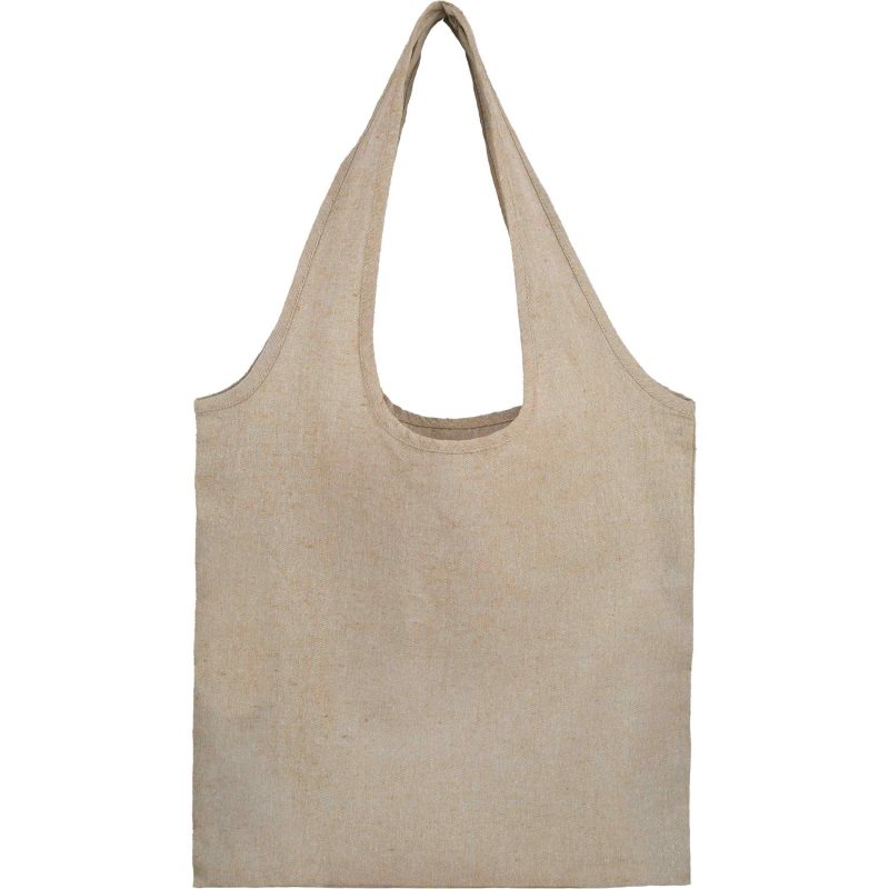 Custom Recycled 5oz Cotton Twill Shopper Tote with logo - 9